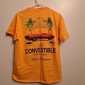 Chemistry Graphic T-shirt Featuring a red 1967 Chevrolet Camaro SS Convertible